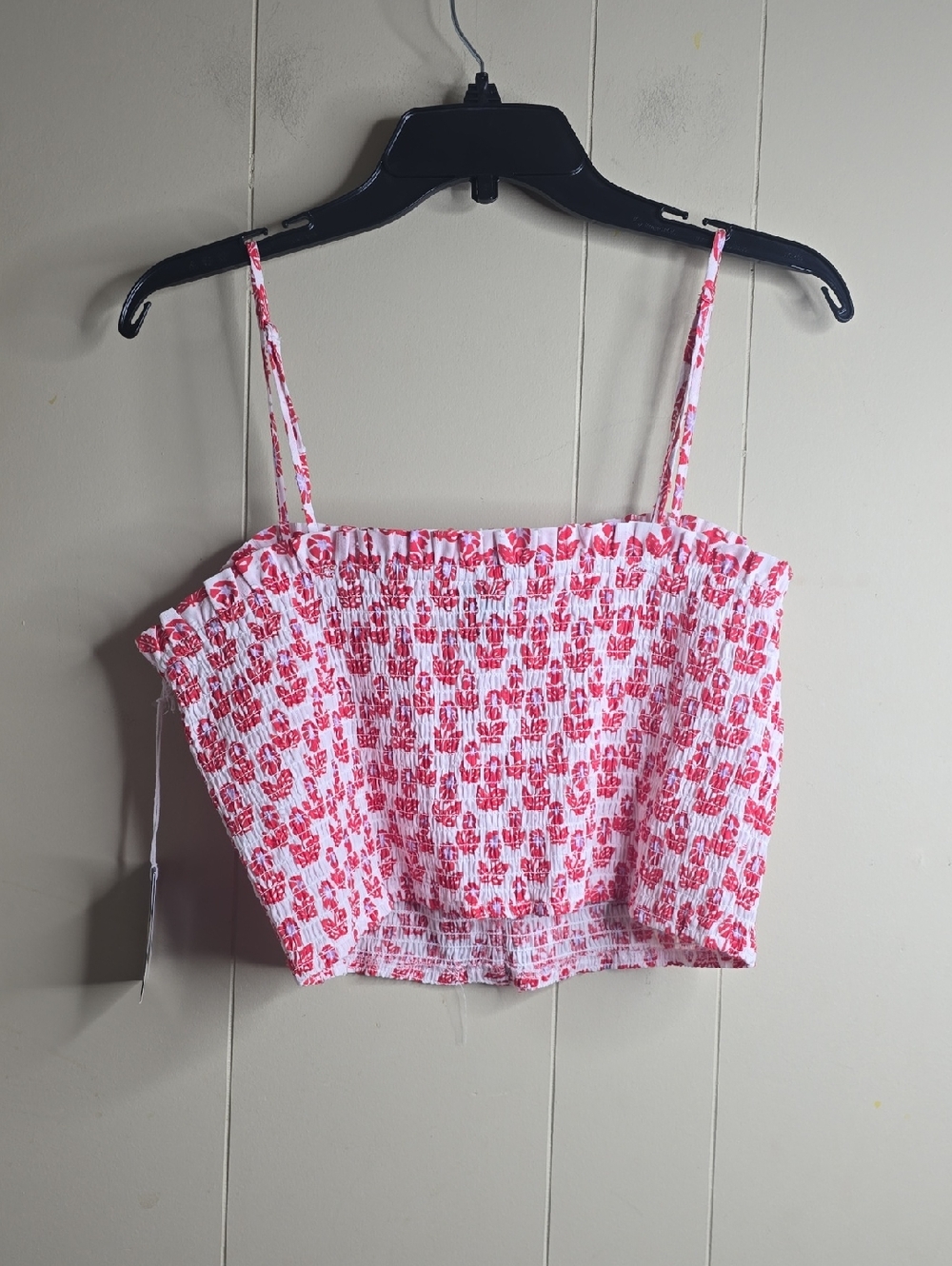 Roller Rabbit x Target Women's Floral Smocked Peplum Tank Top Red - Picture 6 of 7